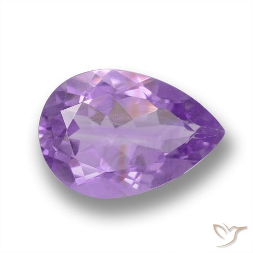 3.41ct Натуральный Ирис Вайолет Аметист, Форма груши, Чистота VVS