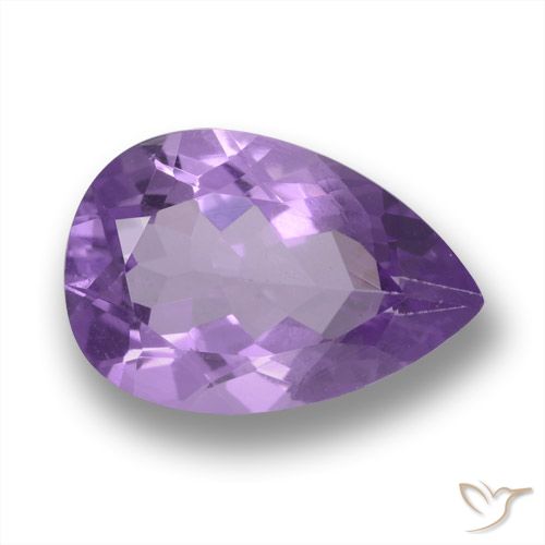 3.47ct Натуральный Темно-фиолетовый Аметист, Форма груши, Чистота VVS