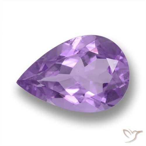 3.54ct Натуральный Темно-фиолетовый Аметист, Форма груши, Чистота VVS