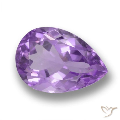 4.18ct Натуральный Темно-фиолетовый Аметист, Форма груши, Чистота VVS