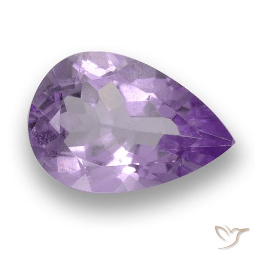 2.93ct Натуральный Средний фиолетовый Аметист, Форма груши, Чистота VS