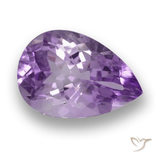 3.46ct Натуральный Темно-фиолетовый Аметист, Форма груши, VVS-VS