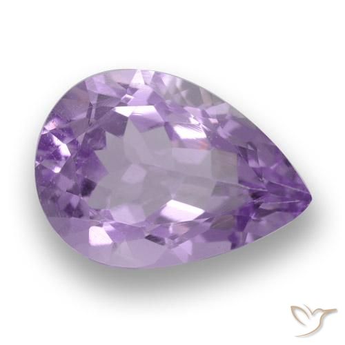 3.38ct Натуральный Средний фиолетовый розовый Аметист, Форма груши, Чистота VS