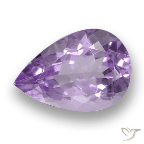 3.52ct Натуральный Средний фиолетовый розовый Аметист, Форма груши, Чистота VVS