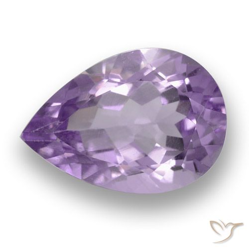 3.70ct Натуральный Средний фиолетовый розовый Аметист, Форма груши, Чистота VS