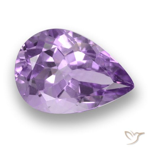 3.59ct Натуральный Средний фиолетовый Аметист, Форма груши, Чистота VS