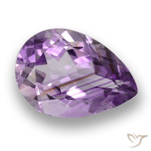 3.91ct Натуральный Пурпурно-фиолетовый Аметист, Форма груши, Чистота VS