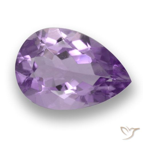 3.12ct Натуральный Темно-фиолетовый Аметист, Форма груши, Чистота VS