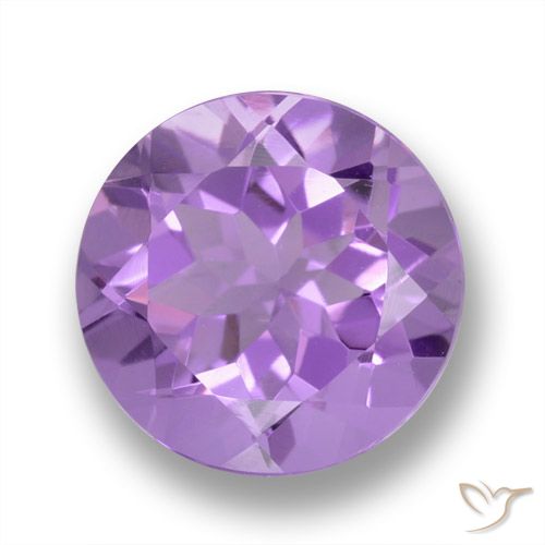 2.36ct Натуральный Средний пурпурно-фиолетовый Аметист, Круглый, Чистота VVS