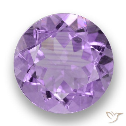 3.41ct Натуральный Средний фиолетовый Аметист, Круглый, Чистота VVS