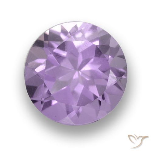 2.64ct Натуральный Средне-светло-фиолетовый Аметист, Круглый, Чистота VS