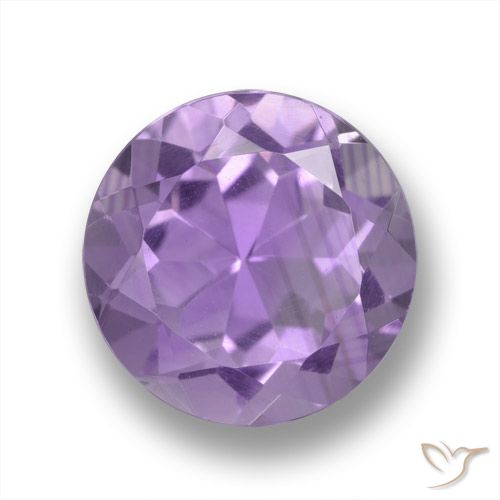 3.24ct Натуральный Средне-светло-фиолетовый Аметист, Круглый, Чистота VVS
