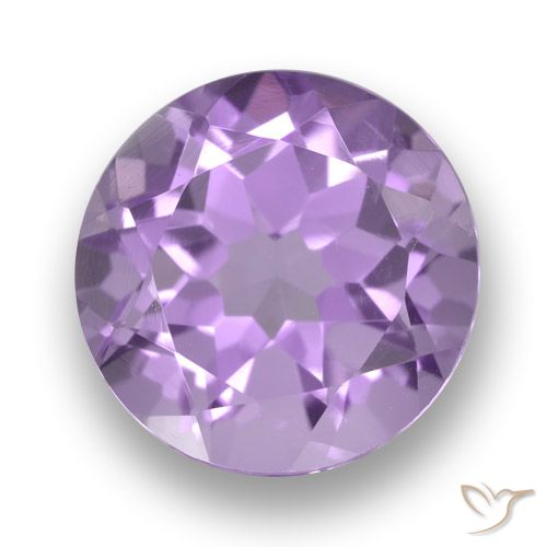 2.74ct Натуральный Розовато-фиолетовый Аметист, Круглый, Чистота VVS