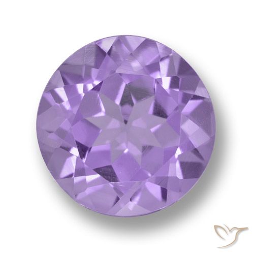 3.36ct Натуральный Средний фиолетовый Аметист, Круглый, Чистота VVS