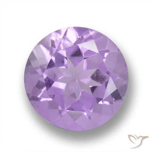 3.20ct Натуральный Средний фиолетовый Аметист, Круглый, Чистота VVS