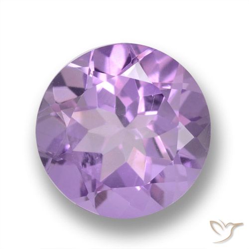 3.21ct Натуральный Средний фиолетовый Аметист, Круглый, Чистота VVS