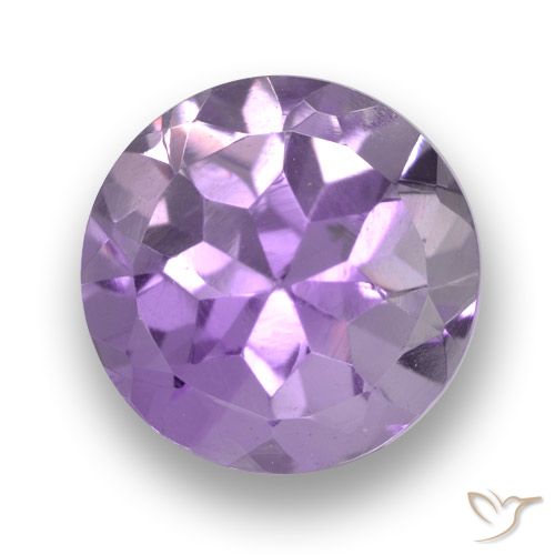 2.37ct Натуральный Средне-светло-фиолетовый Аметист, Круглый, VVS-VS