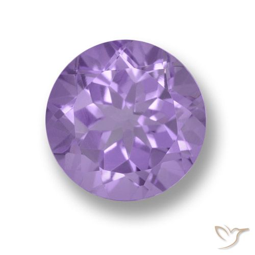 3.49ct Натуральный Средний фиолетовый Аметист, Круглый, Чистота VVS