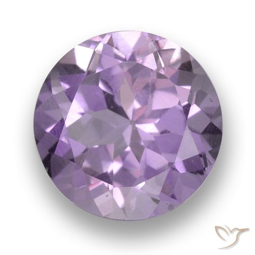 2.54ct Натуральный Средний фиолетовый розовый Аметист, Круглый, Чистота VVS
