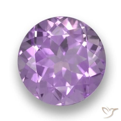 3.58ct Натуральный Средний розовый фиолетовый Аметист, Круглый, Чистота VVS