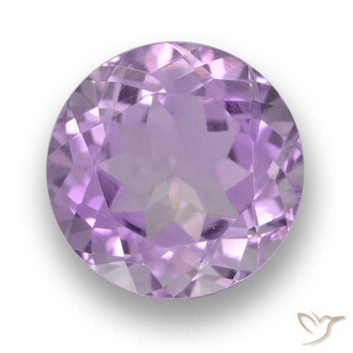 3.87ct Натуральный Средний розовый фиолетовый Аметист, Круглый, Чистота VVS