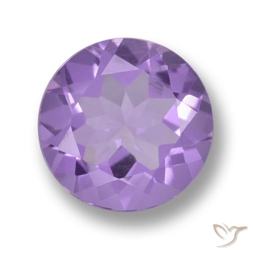 2.21ct Натуральный Средний фиолетовый Аметист, Круглый, Чистота VVS
