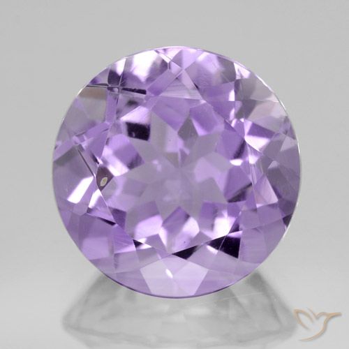 4.39ct Натуральный Средний фиолетовый Аметист, Круглый, VVS-VS