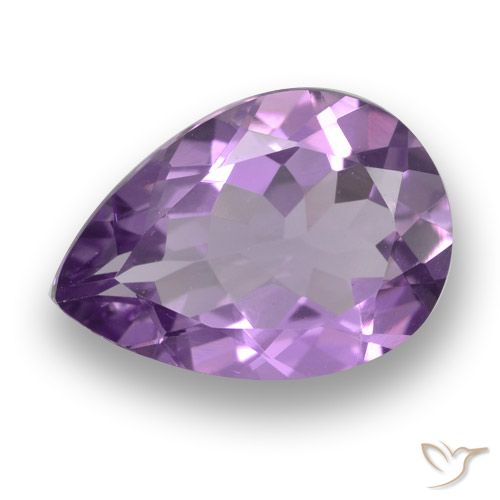 3.91ct Натуральный Средний фиолетово-розовый Аметист, Форма груши, VVS-VS