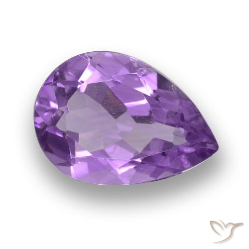 4.11ct Натуральный Интенсивный фиолетовый Аметист, Форма груши, VVS-VS