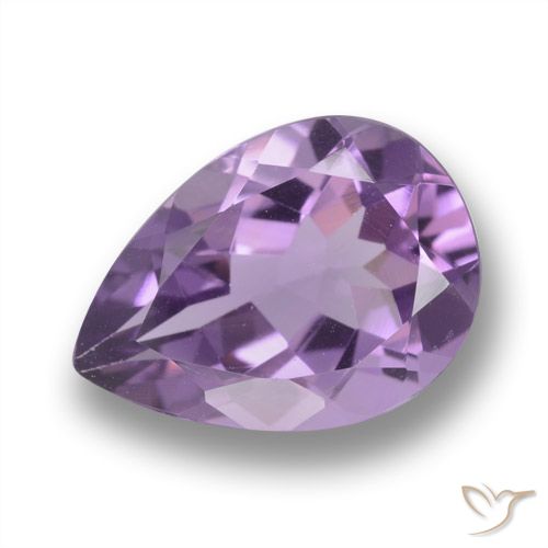 4.35ct Натуральный Темно-пурпурный Аметист, Форма груши, Чистота VVS