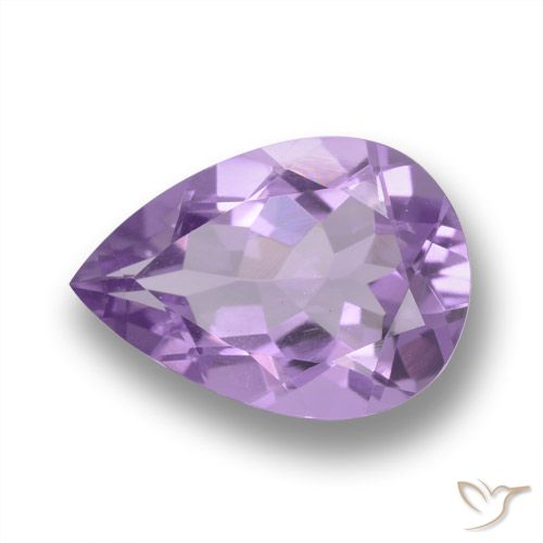 4.07ct Натуральный Средний фиолетовый Аметист, Форма груши, Чистота VVS