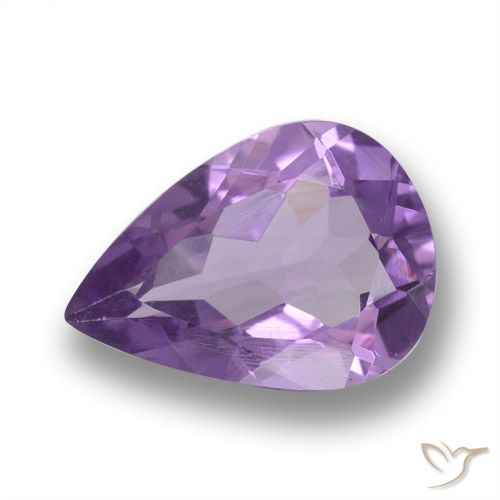3.98ct Натуральный Темно-фиолетовый Аметист, Форма груши, VVS-VS