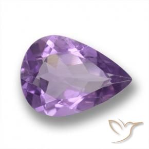 3.98 карата, натуральный Темно-фиолетовый Аметист, Форма груши, VVS-VS