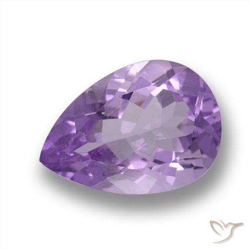 4.69ct Натуральный Темно-фиолетовый Аметист, Форма груши, Чистота VVS