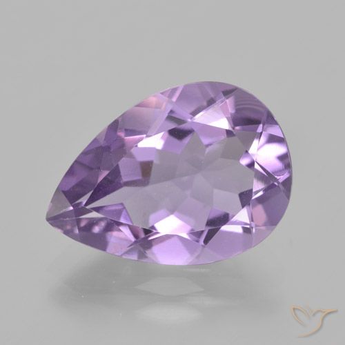 4.42ct Натуральный Глубокий Ирис Фиолетовый Аметист, Форма груши, Чистота VVS