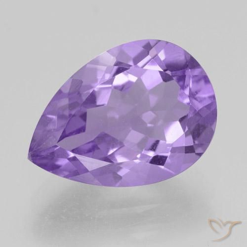 4.80ct Натуральный Глубокий Ирис Фиолетовый Аметист, Форма груши, Чистота VVS