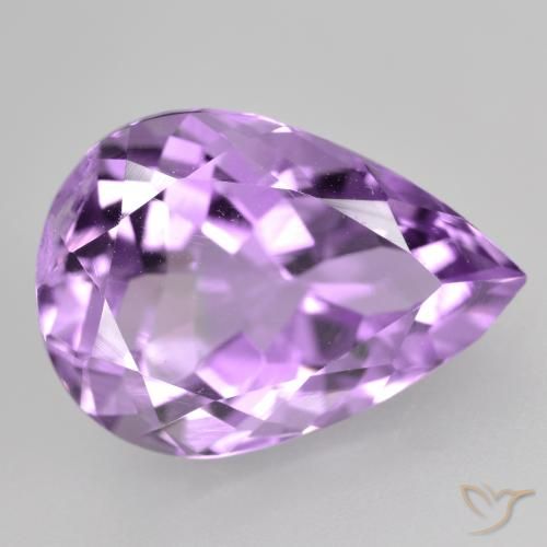 4.66ct Натуральный Глубокий пурпурно-фиолетовый Аметист, Форма груши, Чистота VVS
