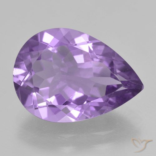 4.20ct Натуральный Глубокий Ирис Фиолетовый Аметист, Форма груши, Чистота VVS