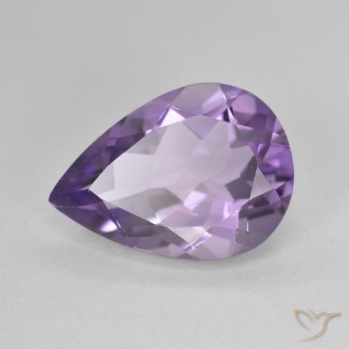 4.48ct Натуральный Средний фиолетовый Аметист, Форма груши, Чистота VVS