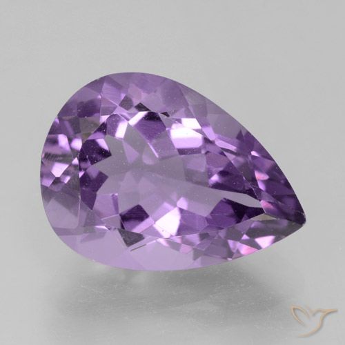4.63ct Натуральный Глубокий пурпурно-фиолетовый Аметист, Форма груши, Чистота VVS