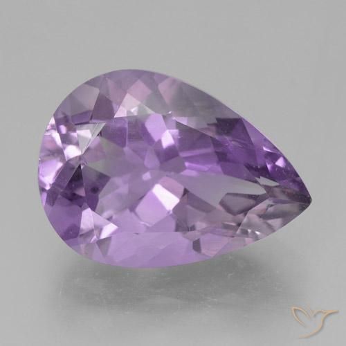 4.63ct Натуральный Средний фиолетовый розовый Аметист, Форма груши, Чистота VVS