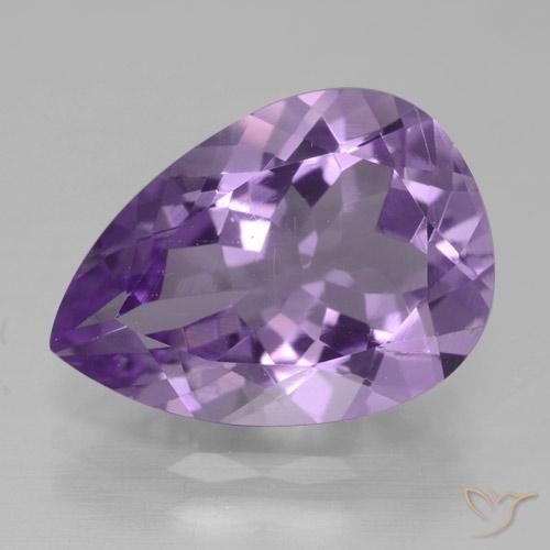 4.05ct Натуральный Темно-фиолетовый Аметист, Форма груши, Чистота VVS