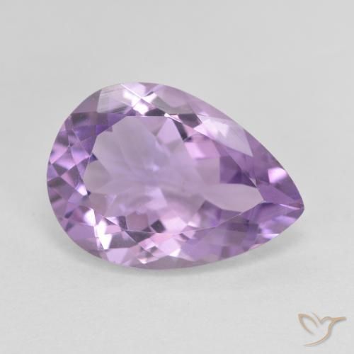 4.24ct Натуральный Средний розовый фиолетовый Аметист, Форма груши, Чистота VVS