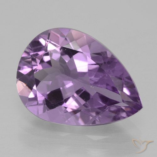 4.05ct Натуральный Ирис Вайолет Аметист, Форма груши, VVS-VS