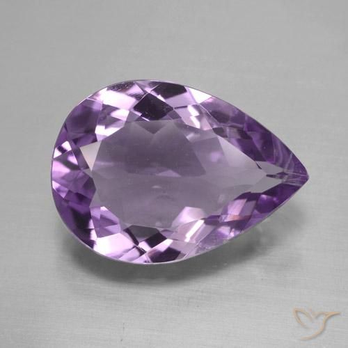 3.60ct Натуральный Пурпурно-фиолетовый Аметист, Форма груши, Чистота VS