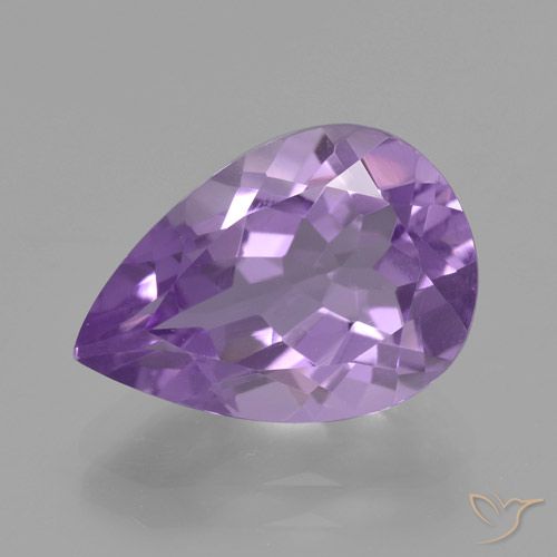 4.48ct Натуральный Средний фиолетовый Аметист, Форма груши, VVS-VS