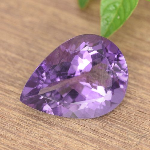 7.19ct Натуральный Глубокий пурпурно-фиолетовый Аметист, Форма груши, Чистота VS