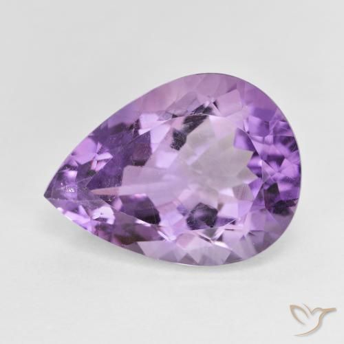7.66ct Натуральный Глубокий Ирис Фиолетовый Аметист, Форма груши, Чистота VS