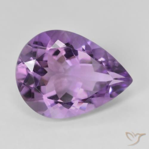 6.68 карата, натуральный Medium Light Purplish-Violet Аметист, Форма груши, VVS-VS