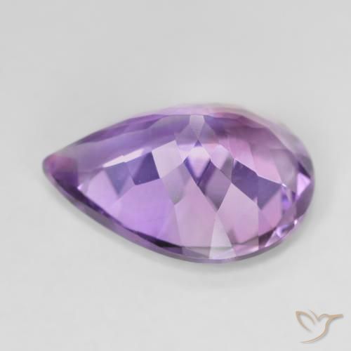 6.68 карата, натуральный Medium Light Purplish-Violet Аметист, Форма груши, VVS-VS